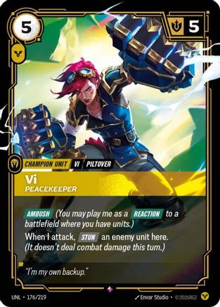 Vi - Peacekeeper (176/219) [Unleashed] Foil - Deck Out Gaming