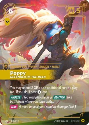Poppy - Defender of the Meek (178/219) [Unleashed] Foil - Deck Out Gaming