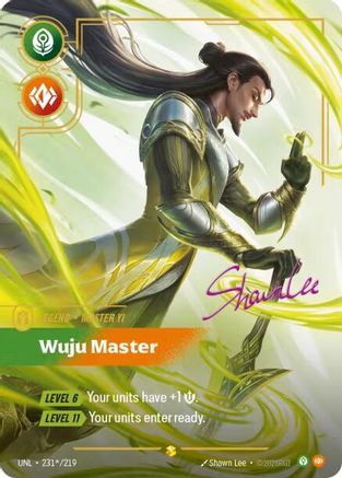 Master Yi - Wuju Master (Signature) (231*/219) [Unleashed] Foil - Deck Out Gaming