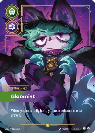 Vex - Gloomist (Overnumbered) (232/219) [Unleashed] Foil - Deck Out Gaming