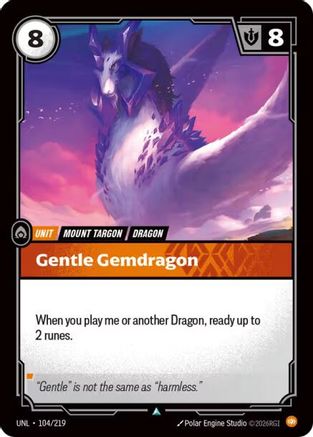 Gentle Gemdragon (104/219) [Unleashed] - Deck Out Gaming
