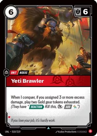 Yeti Brawler (018/219) [Unleashed] Foil - Deck Out Gaming