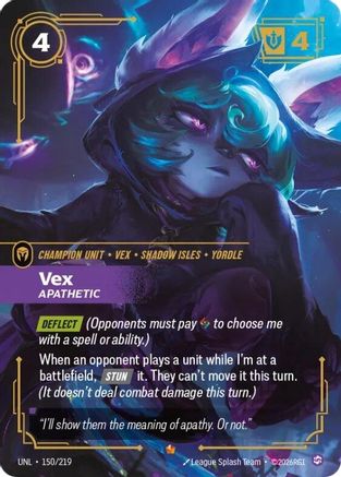 Vex - Apathetic (150/219) [Unleashed] Foil - Deck Out Gaming