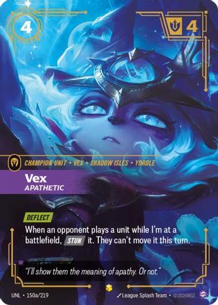 Vex - Apathetic (Alternate Art) (150a/219) [Unleashed] Foil - Deck Out Gaming