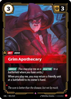 Grim Apothecary (021/219) [Unleashed] Foil - Deck Out Gaming