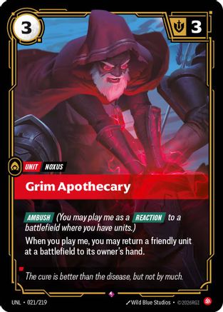 Grim Apothecary (021/219) [Unleashed] Foil - Deck Out Gaming