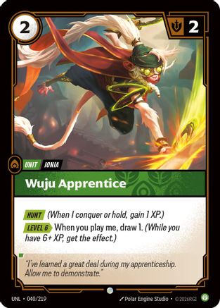 Wuju Apprentice (040/219) [Unleashed] Foil - Deck Out Gaming