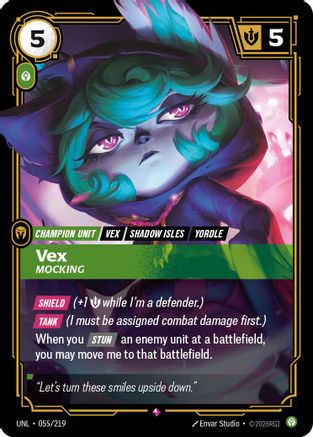 Vex - Mocking (055/219) [Unleashed] Foil - Deck Out Gaming