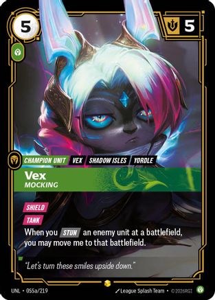 Vex - Mocking (Alternate Art) (055a/219) [Unleashed] Foil - Deck Out Gaming