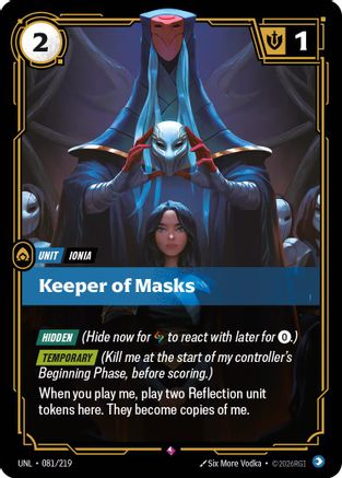 Keeper of Masks (081/219) [Unleashed] Foil - Deck Out Gaming