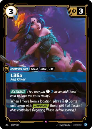Lillia - Fae Fawn (082/219) [Unleashed] Foil - Deck Out Gaming