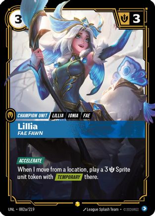 Lillia - Fae Fawn (Alternate Art) (082a/219) [Unleashed] Foil - Deck Out Gaming