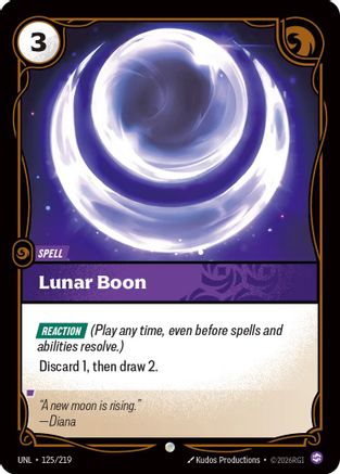 Lunar Boon (125/219) [Unleashed] Foil - Deck Out Gaming