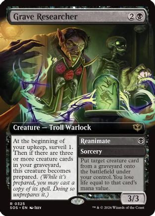 Grave Researcher (Extended Art) (325) [Secrets of Strixhaven] foil - Deck Out Gaming