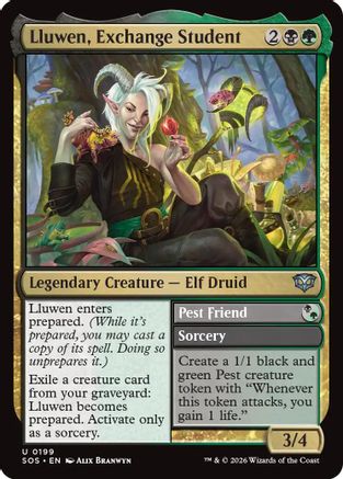 Lluwen, Exchange Student (199) [Secrets of Strixhaven] - Deck Out Gaming