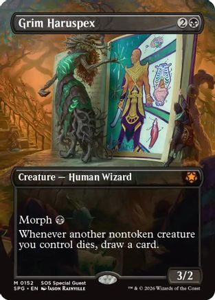 Grim Haruspex (Borderless) (152) [Special Guests] - Deck Out Gaming