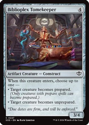 Biblioplex Tomekeeper (247) [Secrets of Strixhaven] foil - Deck Out Gaming