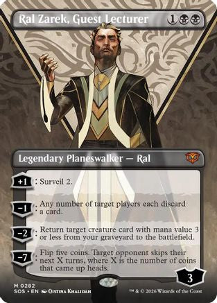Ral Zarek, Guest Lecturer (Borderless) (282) [Secrets of Strixhaven] - Deck Out Gaming