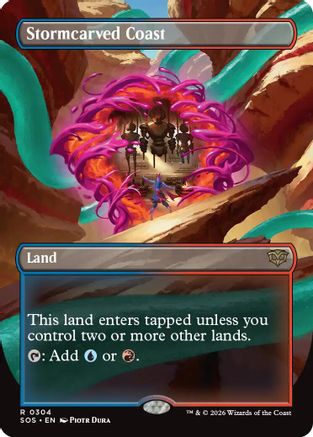 Stormcarved Coast (Borderless) (304) [Secrets of Strixhaven] foil - Deck Out Gaming