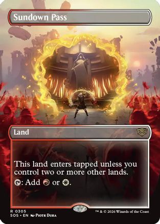Sundown Pass (Borderless) (305) [Secrets of Strixhaven] - Deck Out Gaming