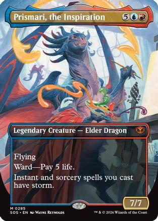 Prismari, the Inspiration (Borderless) (285) [Secrets of Strixhaven] foil - Deck Out Gaming