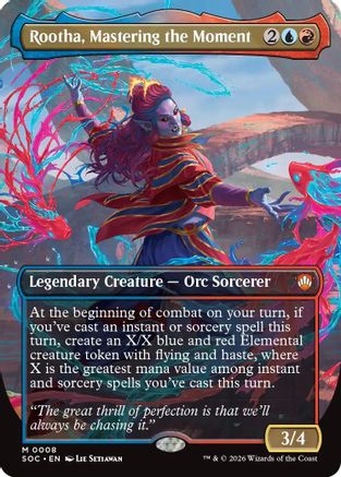 Rootha, Mastering the Moment (Borderless) (8) [Commander: Secrets of Strixhaven] - Deck Out Gaming