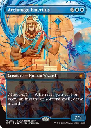 Archmage Emeritus (Borderless) (150) [Special Guests] foil - Deck Out Gaming