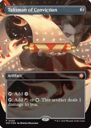 Talisman of Conviction (Borderless) (428) [Commander: Secrets of Strixhaven] foil - Deck Out Gaming