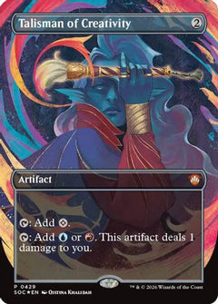 Talisman of Creativity (Borderless) (429) [Commander: Secrets of Strixhaven] foil - Deck Out Gaming