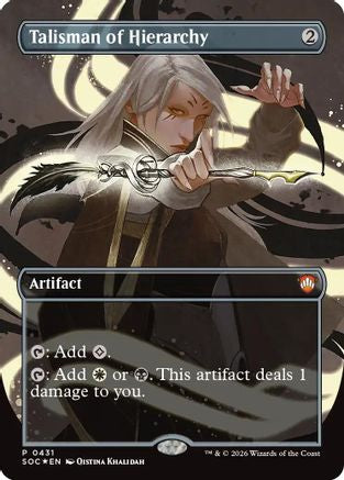 Talisman of Hierarchy (Borderless) (431) [Commander: Secrets of Strixhaven] foil - Deck Out Gaming
