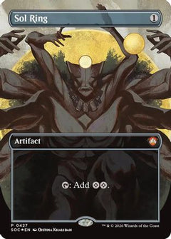 Sol Ring (Borderless) (427) [Commander: Secrets of Strixhaven] foil - Deck Out Gaming