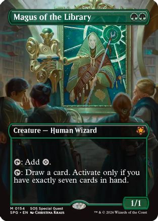 Magus of the Library (Borderless) (154) [Special Guests] - Deck Out Gaming