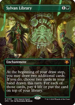 Sylvan Library (Borderless) (155) [Special Guests] - Deck Out Gaming
