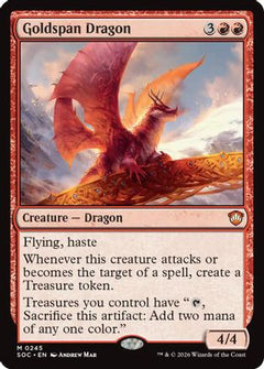 Goldspan Dragon (245) [Commander: Secrets of Strixhaven] - Deck Out Gaming