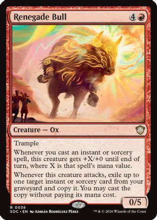 Renegade Bull (36) [Commander: Secrets of Strixhaven] - Deck Out Gaming