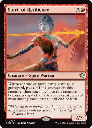 Spirit of Resilience (37) [Commander: Secrets of Strixhaven] - Deck Out Gaming
