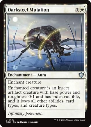 Darksteel Mutation (142) [Commander: Secrets of Strixhaven] - Deck Out Gaming