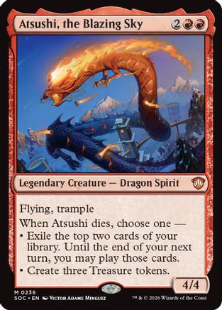 Atsushi, the Blazing Sky (236) [Commander: Secrets of Strixhaven] - Deck Out Gaming