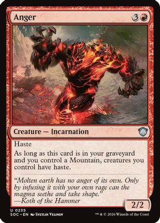 Anger (235) [Commander: Secrets of Strixhaven] - Deck Out Gaming