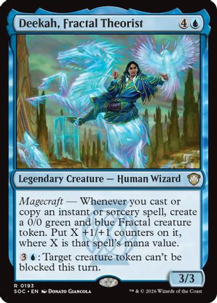 Deekah, Fractal Theorist (193) [Commander: Secrets of Strixhaven] - Deck Out Gaming