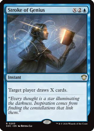 Stroke of Genius (203) [Commander: Secrets of Strixhaven] - Deck Out Gaming