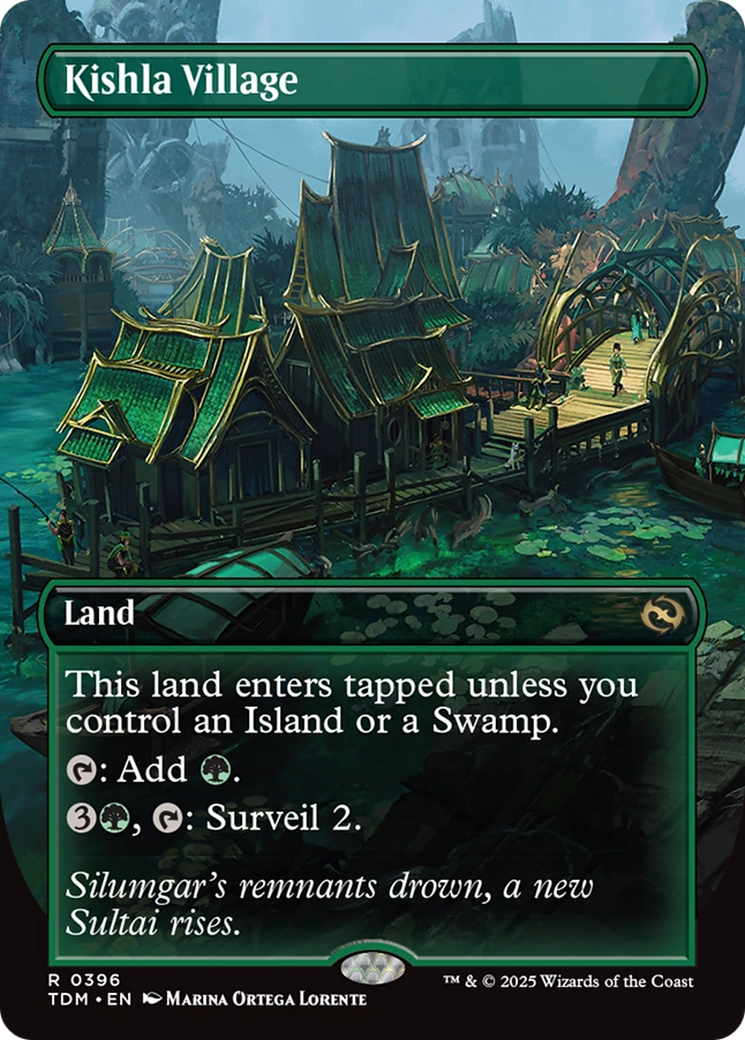 Kishla Village (Borderless) (396) [Tarkir: Dragonstorm] foil - Deck Out Gaming