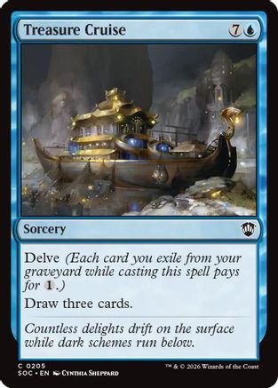Treasure Cruise (205) [Commander: Secrets of Strixhaven] - Deck Out Gaming