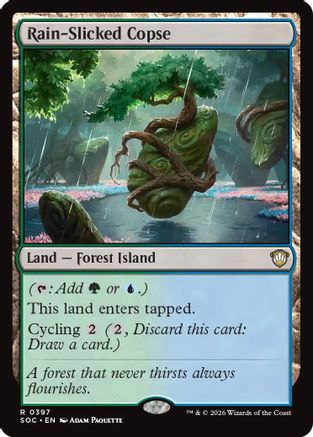 Rain-Slicked Copse (397) [Commander: Secrets of Strixhaven] - Deck Out Gaming