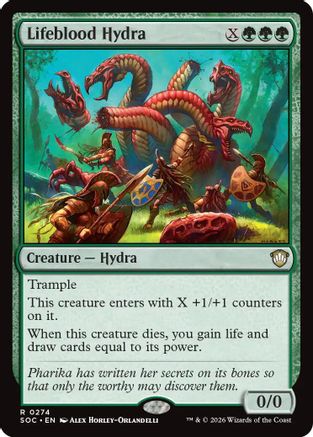 Lifeblood Hydra (274) [Commander: Secrets of Strixhaven] - Deck Out Gaming