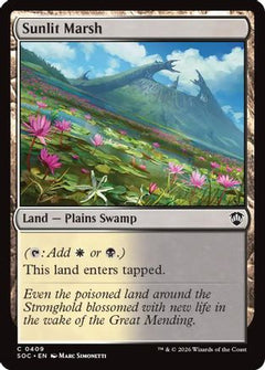 Sunlit Marsh (409) [Commander: Secrets of Strixhaven] - Deck Out Gaming