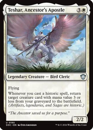 Teshar, Ancestor's Apostle (180) [Commander: Secrets of Strixhaven] - Deck Out Gaming