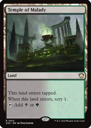 Temple of Malady (413) [Commander: Secrets of Strixhaven] - Deck Out Gaming