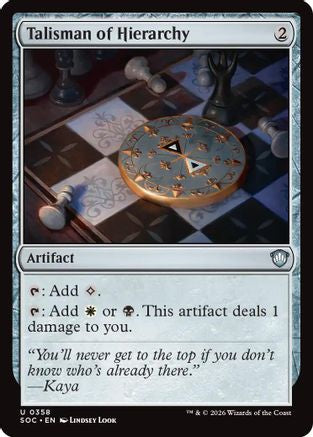 Talisman of Hierarchy (358) [Commander: Secrets of Strixhaven] - Deck Out Gaming