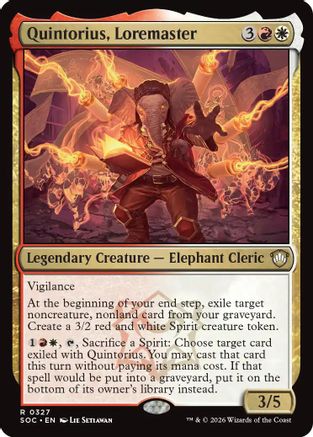 Quintorius, Loremaster (327) [Commander: Secrets of Strixhaven] - Deck Out Gaming